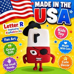 Alphablocks Alphabet Character Letter R Fan Art Kids Toy Toddler Tested USA Made